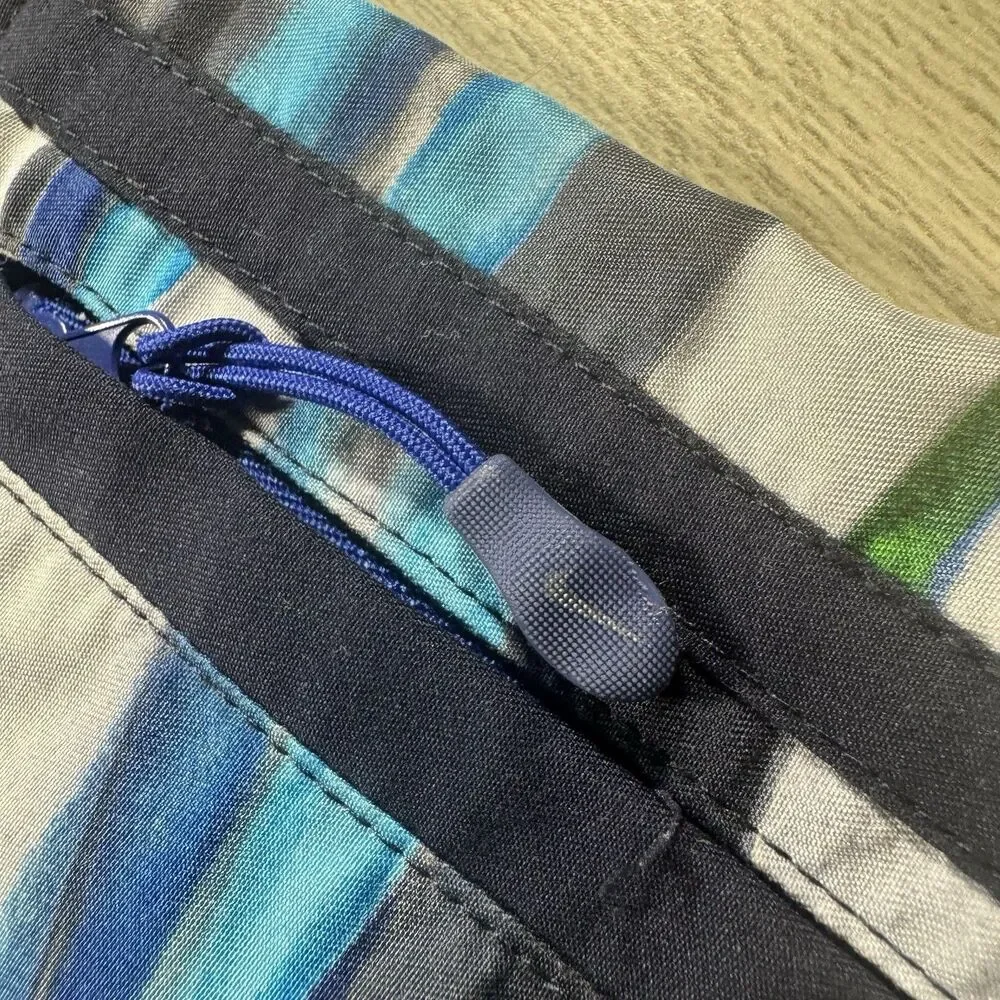 Nike Lined Board Shorts Swim Trunks Mens S Blue Purple Tiger Stripe Pattern Surf